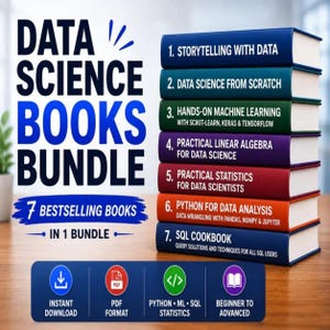 Pakiet książek o nauce danych, Python, ML, SQL, statystyka (do pobrania w formacie PDF)