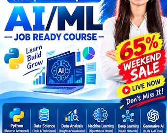 Complete AI/ML Course | Python, Data Science, GenAI (500+ Lectures)