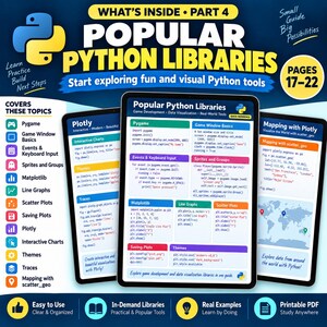 Python Cheat Sheet | Matplotlib Cheat Sheet PDF | Django Cheat Sheet | Python Notes | Coding Reference | Programming PDF | Developer Guide bild 6