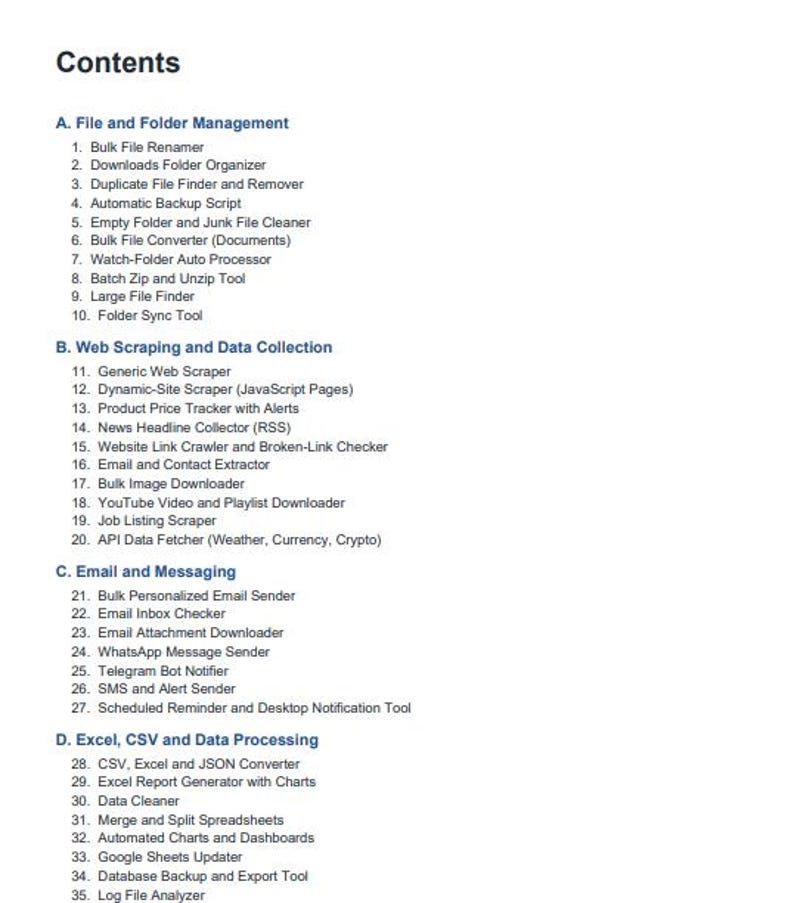 60+ e-bok för automatiseringsskript i Python | Programmeringsguide för Python | Körklara kodprojekt | Nybörjarvänlig digital nedladdning i PDF-format bild 3