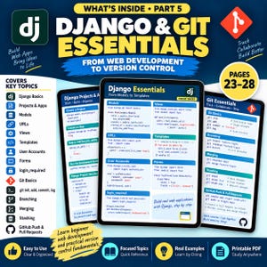 Python Cheat Sheet | Matplotlib Cheat Sheet PDF | Django Cheat Sheet | Python Notes | Coding Reference | Programming PDF | Developer Guide bild 4