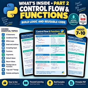 Python Cheat Sheet | Matplotlib Cheat Sheet PDF | Django Cheat Sheet | Python Notes | Coding Reference | Programming PDF | Developer Guide bild 3
