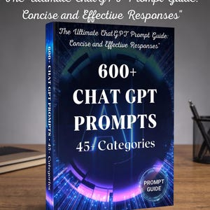 Paket med 600+ ChatGPT-prompter | 45+ kategorier Guide till AI-prompter | Digital PDF-nedladdning