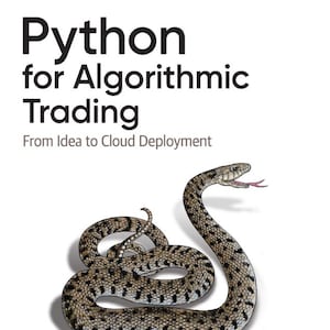 Libro electrónico en PDF sobre Python para el trading algorítmico, guía para bots de finanzas cuantitativas, tutorial de implementación en la nube y descarga digital de programación financiera.