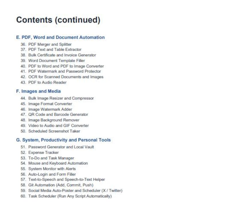 60+ e-bok för automatiseringsskript i Python | Programmeringsguide för Python | Körklara kodprojekt | Nybörjarvänlig digital nedladdning i PDF-format bild 4