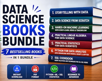 Data Science Books Bundle, Python, ML, SQL, Statistics (PDF Download)