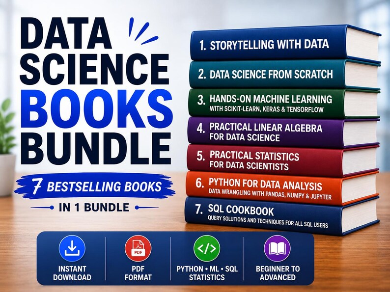 Paquete de libros sobre ciencia de datos: Python, aprendizaje automático, SQL, estadística (descarga en PDF) imagen 1