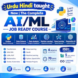 Complete AI/ML Course | Python, Data Science, GenAI (270+ Lectures) zdjęcie 1