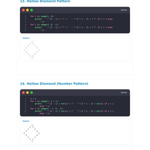 50 Python Pattern Programs | Beginner Coding Practice PDF (Instant Download) image 3