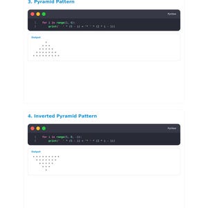 50 Python Pattern Programs | Beginner Coding Practice PDF (Instant Download) image 2
