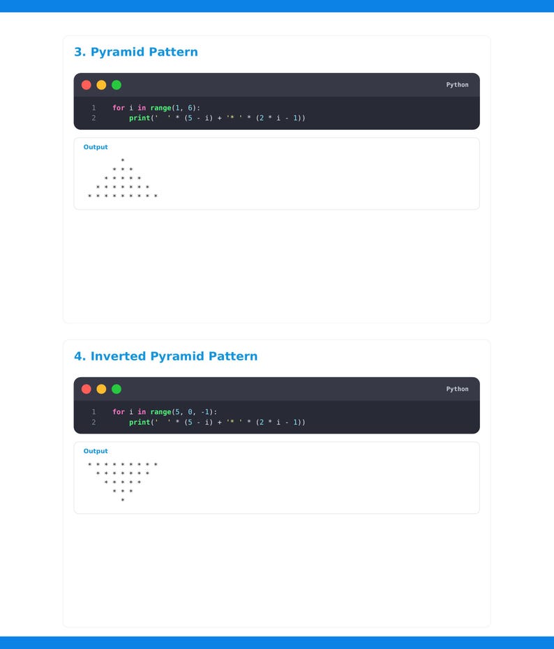 50 Python Pattern Programs | Beginner Coding Practice PDF (Instant Download) image 2