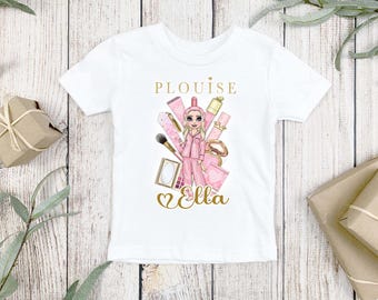 P Louise Personalised Printed T-Shirt - P Louise Printed Tshirt - Kids clothing - Printed T-Shirt - P Louise Makeup