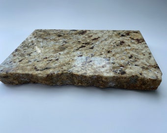Live Edge Giallo Granite Cheeseboard Serving Tray Coldstone Neutral Colors