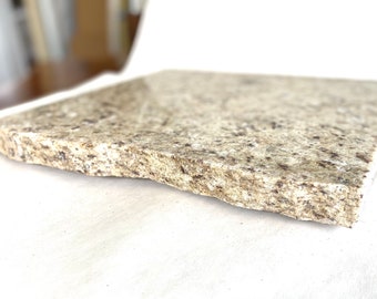 Chiseled-edge Giallo Granite Cheeseboard Serving Tray Coldstone Neutral Colors