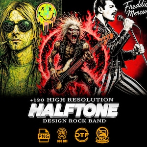 Rockband +120 Halftone DTF