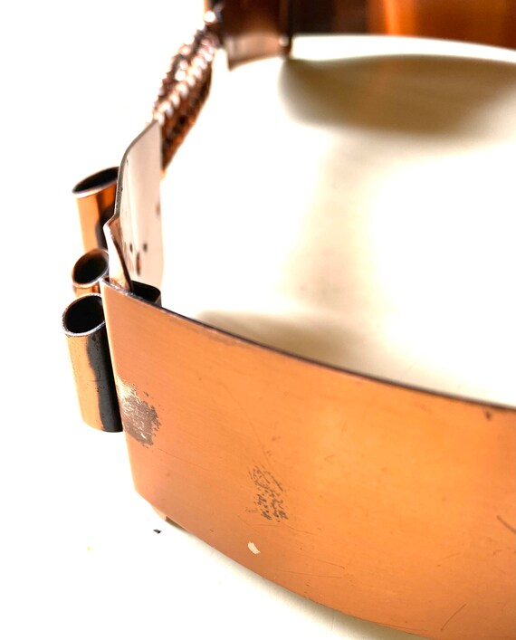 Unique 1950’s Era Copper Statement Belt Size Smal… - image 8