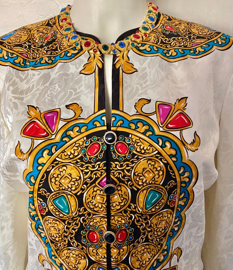 Adrienne Papell Ornate Silk Jacket