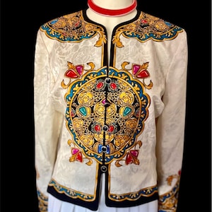 Adrienne Papell Ornate Silk Jacket