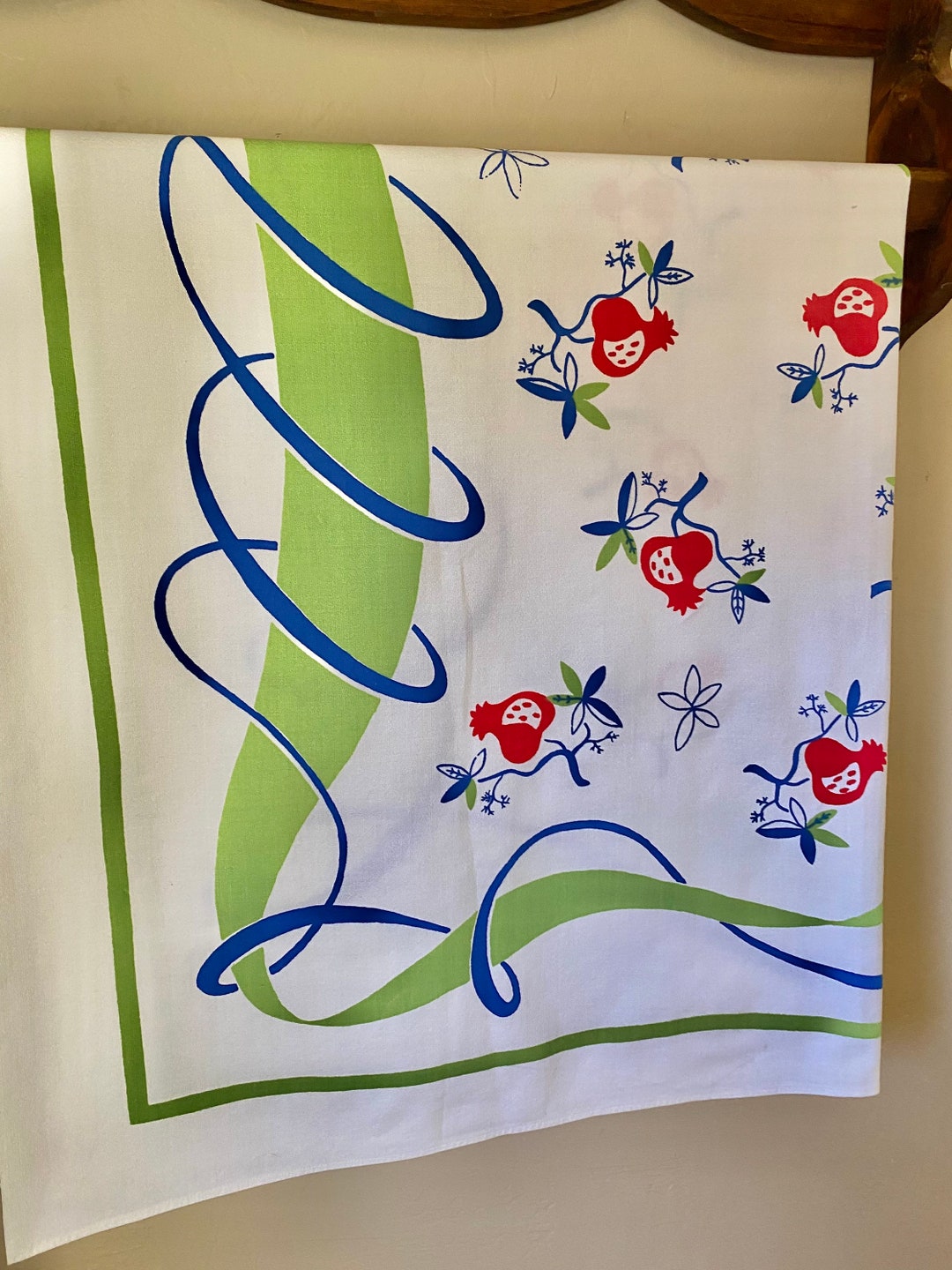 SIMTEX USA Mid Century Atomic Tablecloth With Pomegranites - Etsy