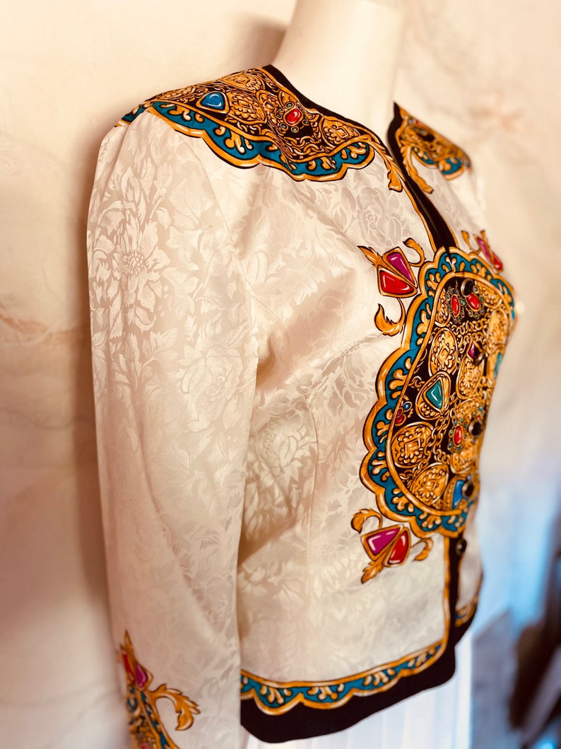 Adrienne Papell Ornate Silk Jacket