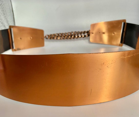 Unique 1950’s Era Copper Statement Belt Size Smal… - image 6