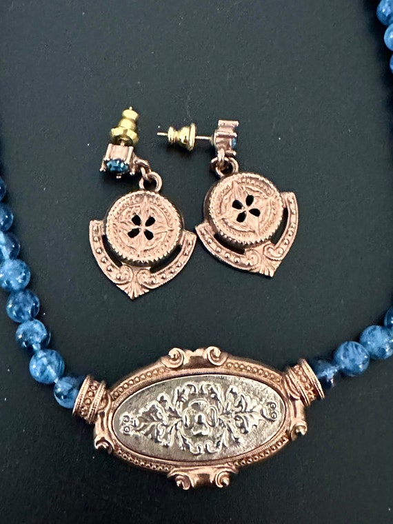 Signed 1928 Jewelry Company Necklace and Earrings 