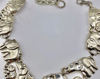 Anne Klein Silver Elephant Charm Belt ANNE KLEIN Vintage 1990 main image 4