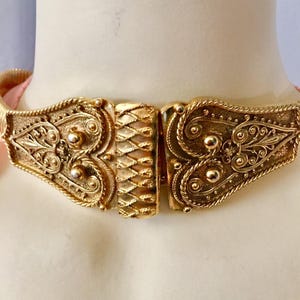 1980s Statement Belt - Vintage DOREEN RYAN Coiled Gold Snake  display picture 2