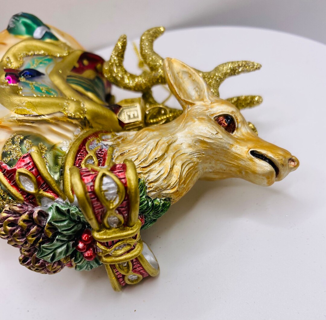 FITZ AND FLOYD Christmas Tree Decorative Reindeer Ornament in Etsy