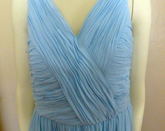 NOS Donna Morgan Blue Chiffon Dress Special Occasion Size 12