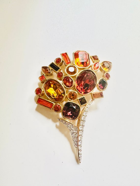 Vintage SWAROVSKI CRYSTAL Company Flower Bouquet … - image 1