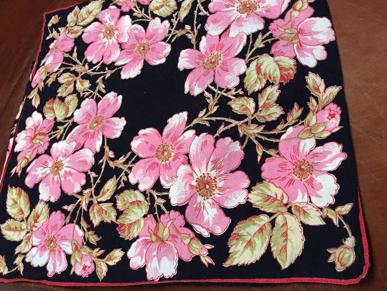 Vintage April Cornell Accent Pillowcase Floral Design 15 by 15
