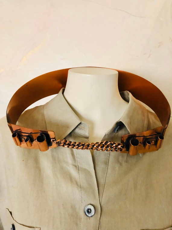 Unique 1950’s Era Copper Statement Belt Size Smal… - image 7