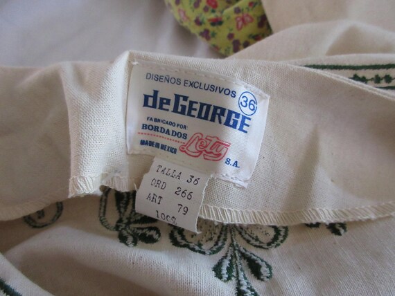 Vintage 1970’s Made in Mexico Natural Cotton Boho… - image 6