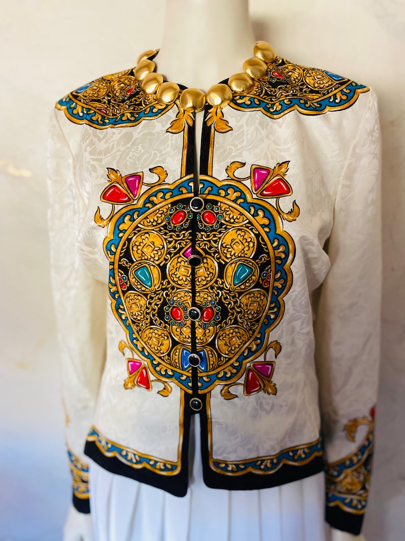 Adrienne Papell Ornate Silk Jacket