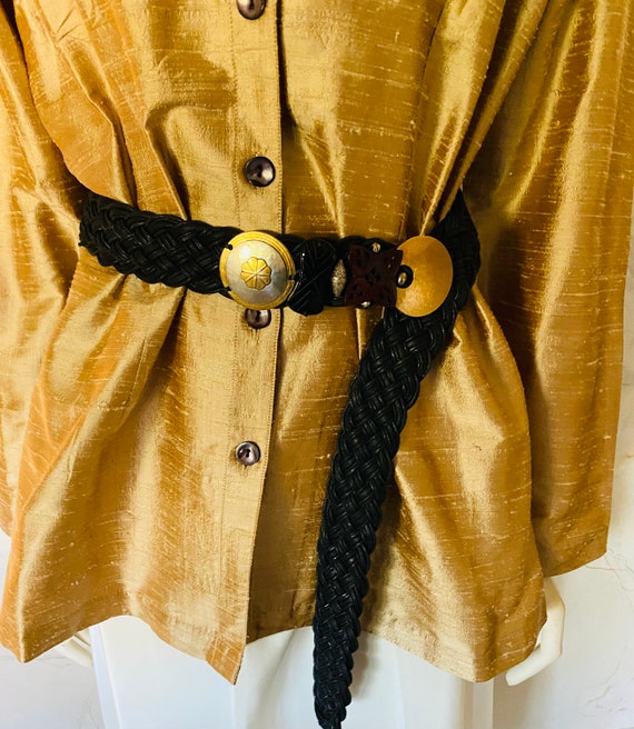 Vintage Marjorie Baer San Francisco Black Macrame Belt With  display picture 1