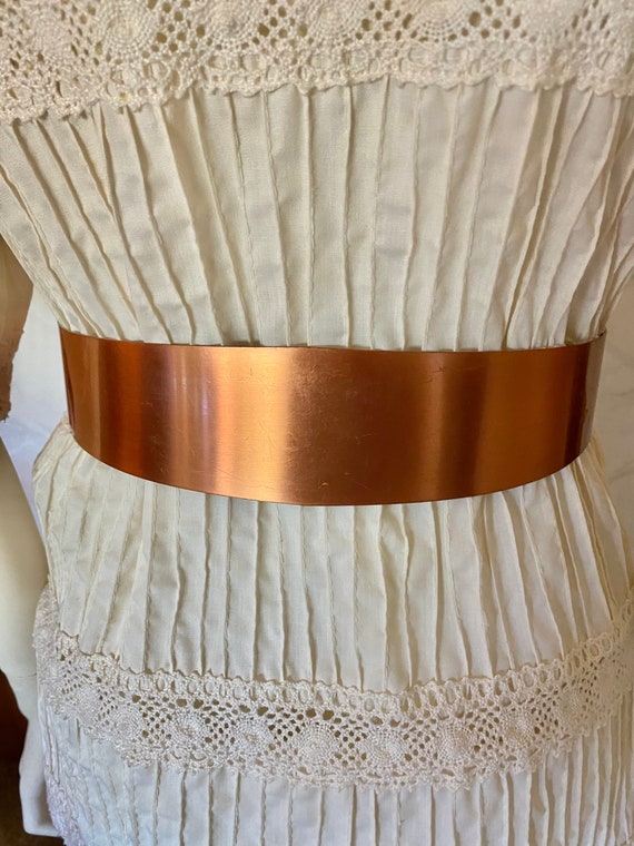 Unique 1950’s Era Copper Statement Belt Size Smal… - image 3