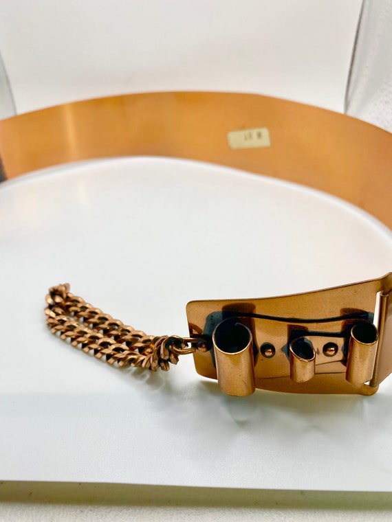 Unique 1950’s Era Copper Statement Belt Size Smal… - image 1