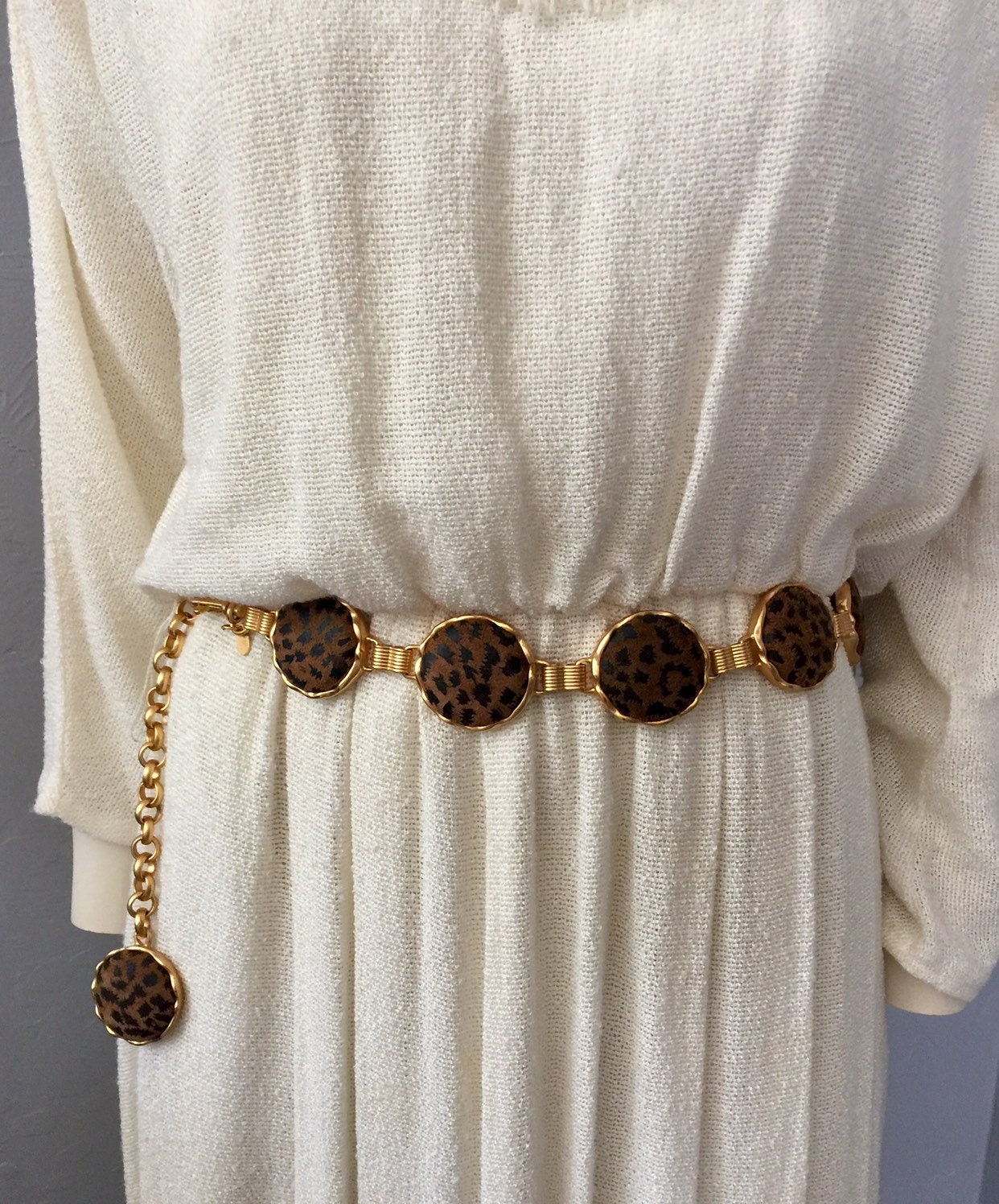 Leopard Print Chain Belt - Etsy display picture 3