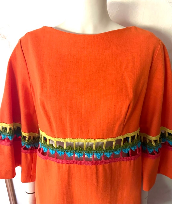 saks fifth avenue orange dress Vintage 1960s Saks Fifth Avenue Orange Wool Mod Dress / Jacket Medium