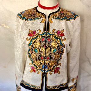 Adrienne Papell Ornate Silk Jacket