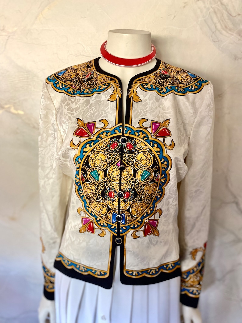Adrienne Papell Ornate Silk Jacket