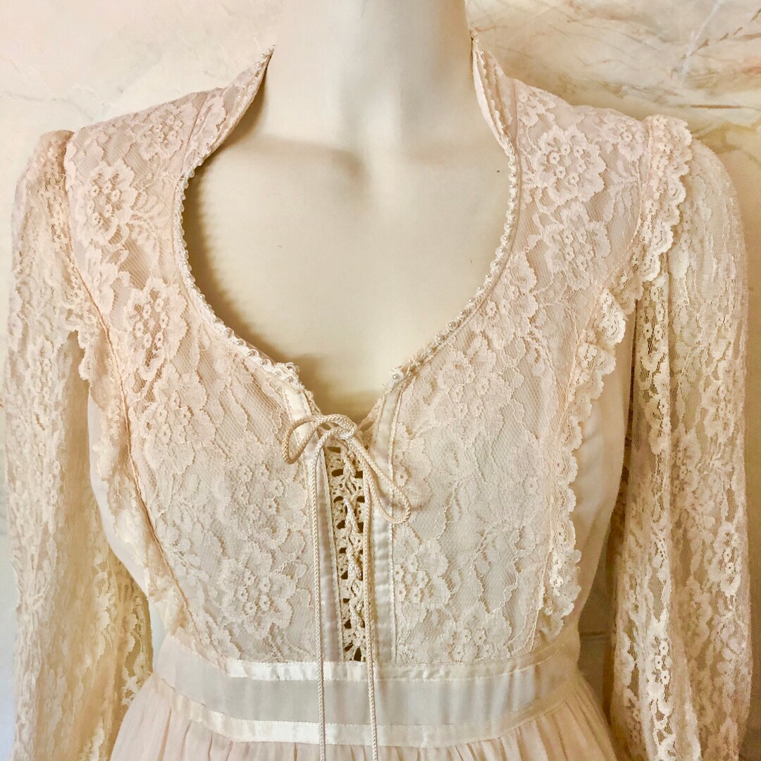 Gunne Sax Label Dress Vintage Jessica McClintock Prairie Maxi, Long ...
