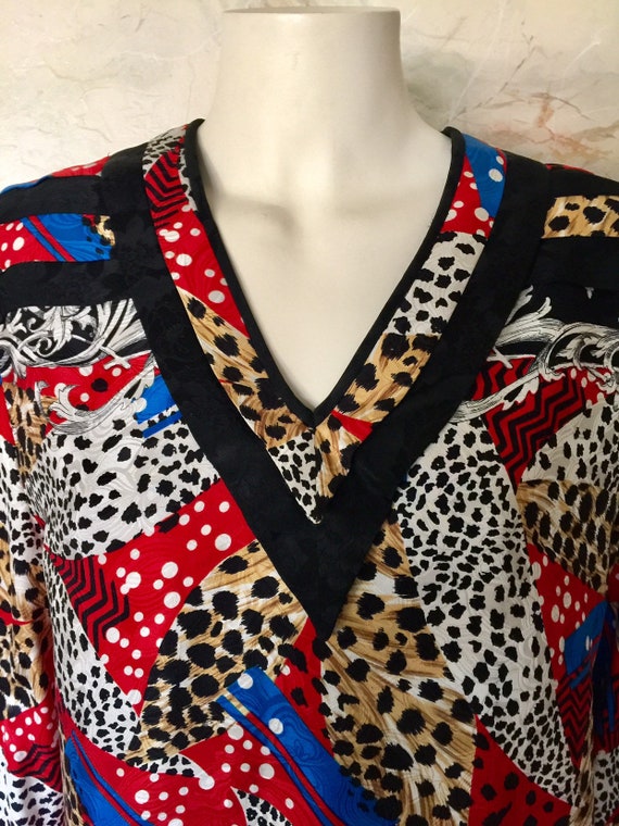 Vintage Diane Freis Animal Print Chemise Dress 198