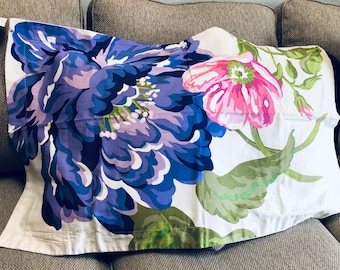 Vintage Designer Isaac Mizrahi Floral Bed Sham King Size