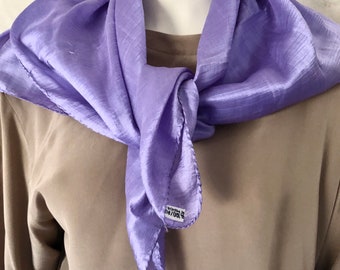Vibrant Lavender Silk Scarf made in India (28” square)
