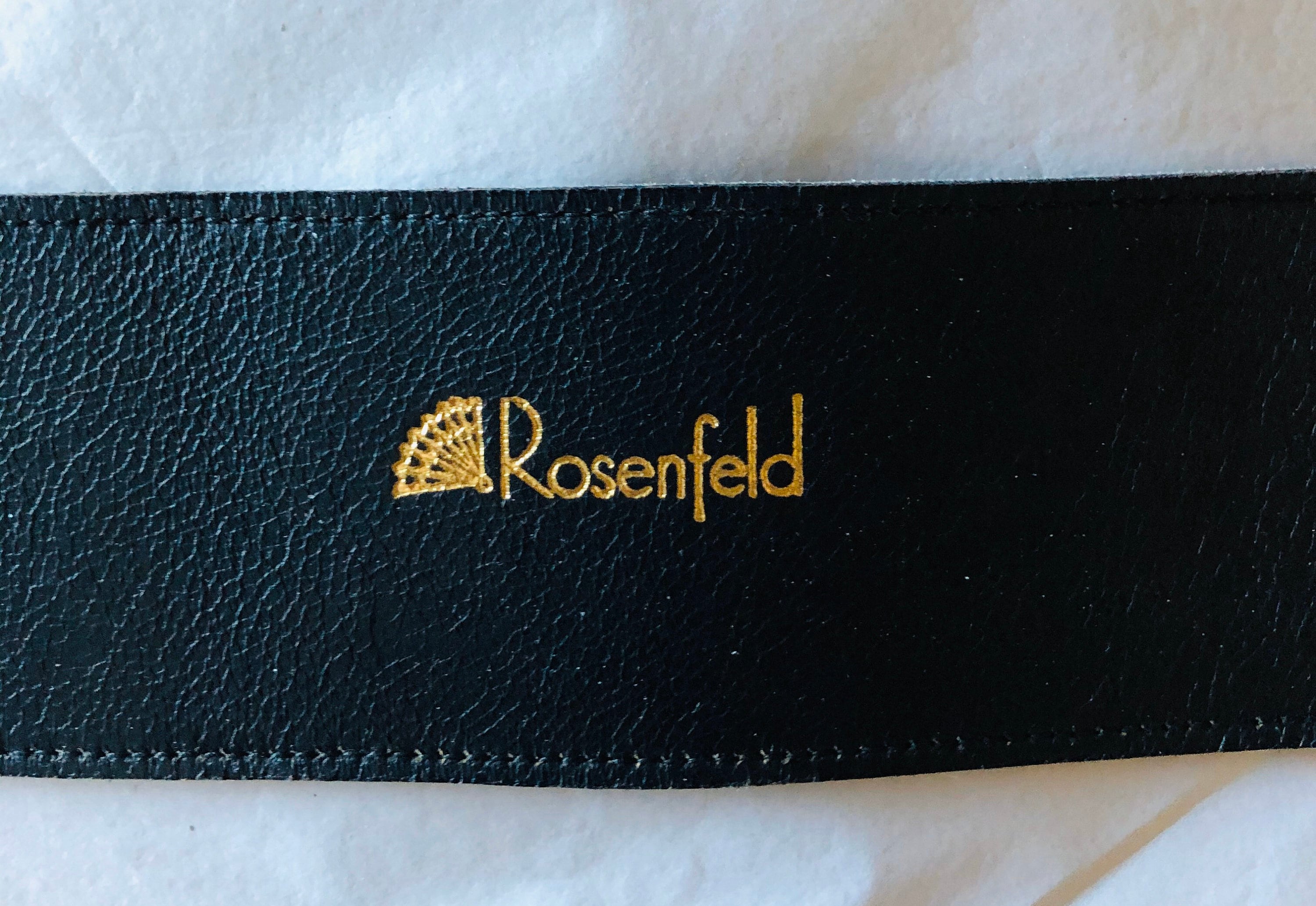 Vintage Harry Rosenfeld Belt Vtg Rosenfeld Leather Belt Blue 34” | eBay main image 2