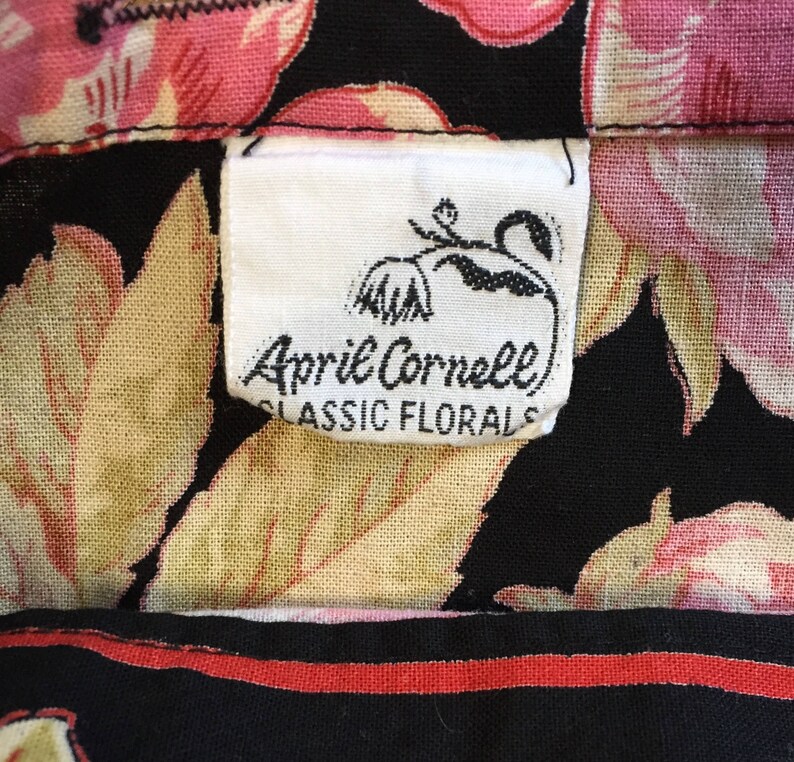 Vintage April Cornell Accent Pillowcase Floral Design 15 by 15