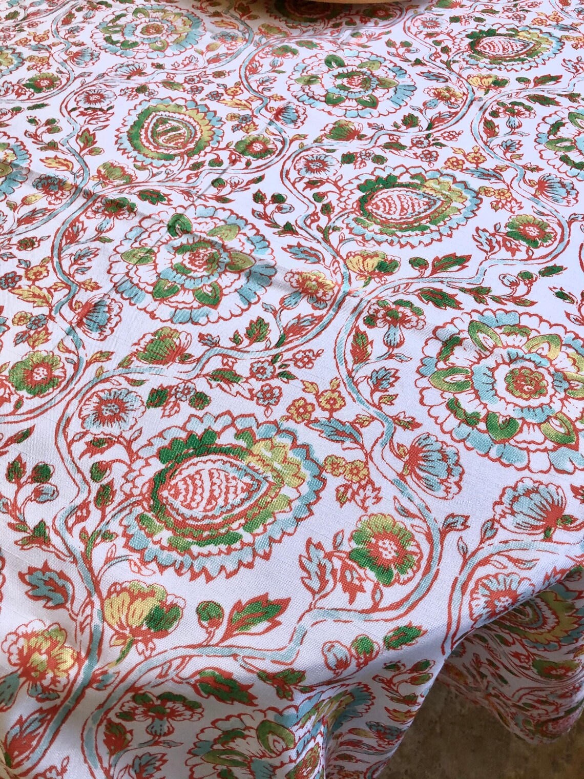 Laura Ashley Floral Tablecloth 70 by 52 Etsy