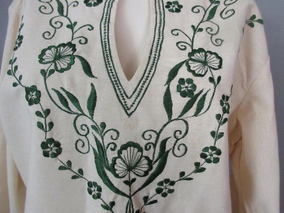 Vintage 1970’s Made in Mexico Natural Cotton Boho… - image 3